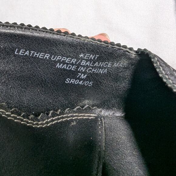 Vtg Y2K Liz Claiborne Black Leather Pointed Toe Wingtip Kitten Heel Mules Sz 7 - Picture 5 of 7